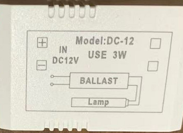 UV UV kleine de machts dodende bacteriën 3 van de Ballast12vdc Elektronische 3W ballast
